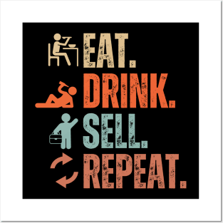 Eat Drink Sell Repeat Posters and Art